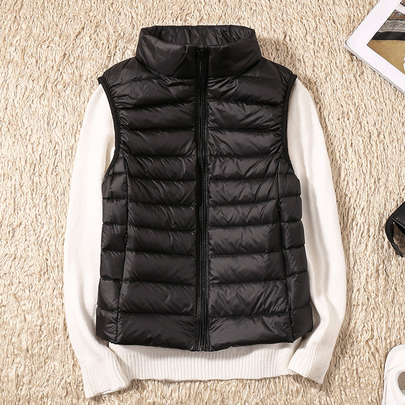 Floryane | Light Padded Outdoor Vest Femme sans Manches avec Col Montant et Fermeture Zippée