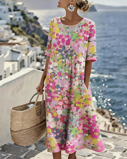 Flora | Robe midi florale ample