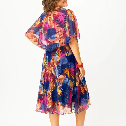 Aitana | Robe midi avec imprimé vibrant