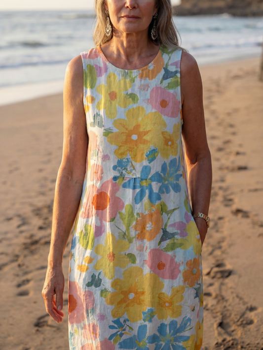 Talia | Robe Midi à Texture Côtière