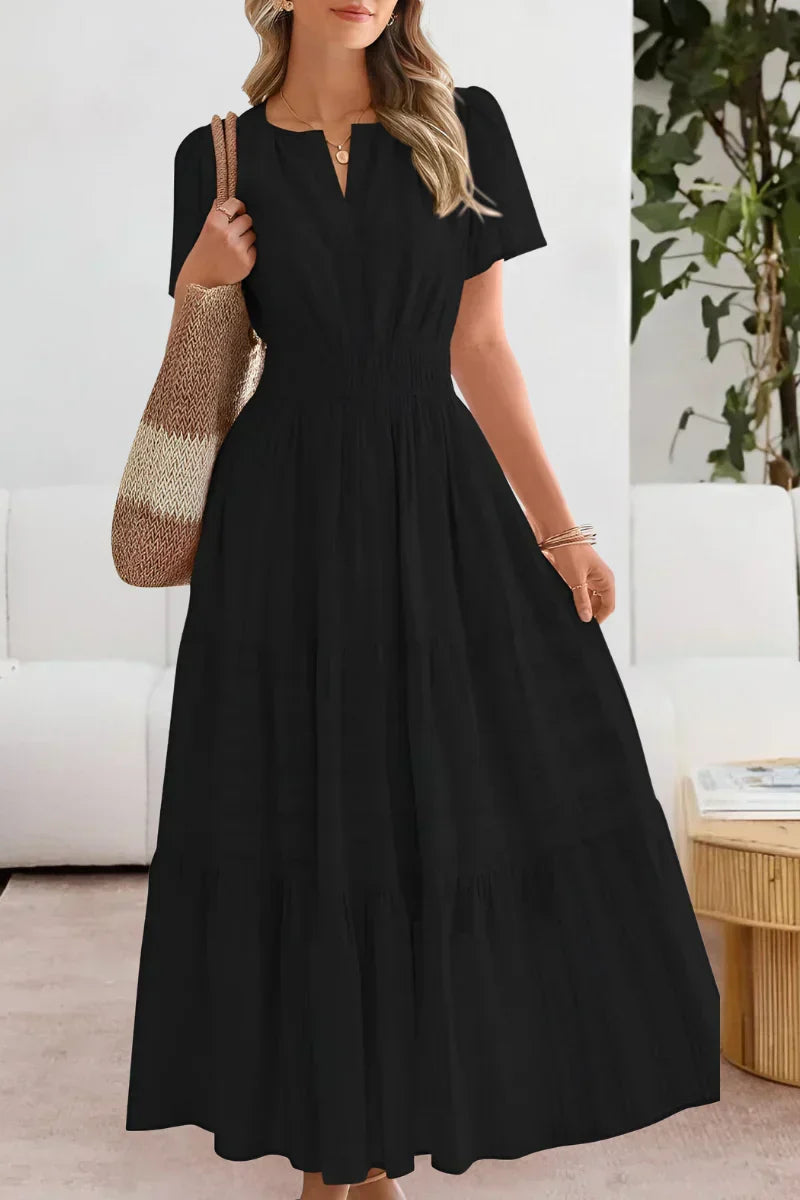 Emma | Robe maxi avec taille froncée