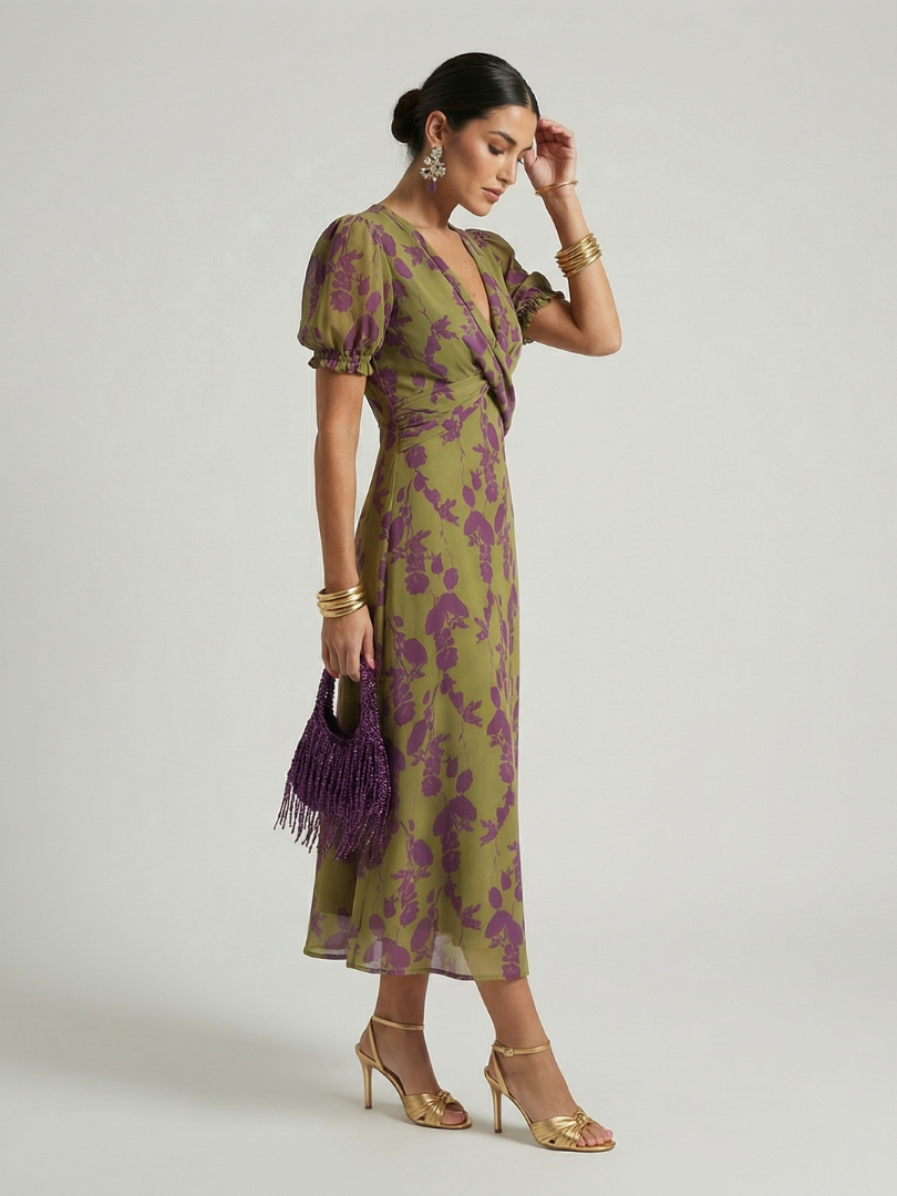 Virel | Robe Midi Florale Détendue