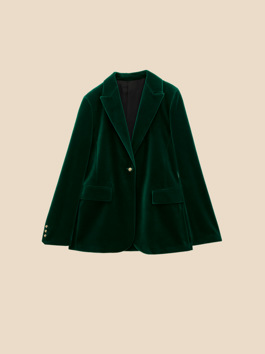 Blazer Femme en Velours avec Col Revers | Élégance et Style Féminin