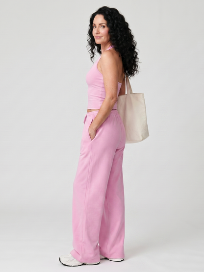 Helena | Ensemble Top à Col Rond Sans Manches et Pantalons Larges