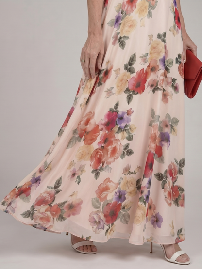 Elarose | Robe maxi à jupe fluide sans manches
