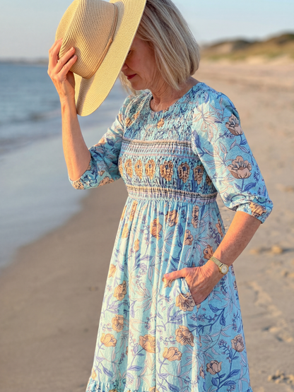 Halia | Robe Midi à Fleurs des Prairies