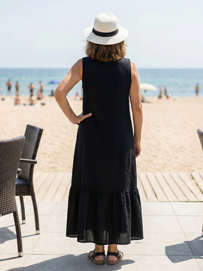 Ismerie | Robe Midi Drapeau Facile