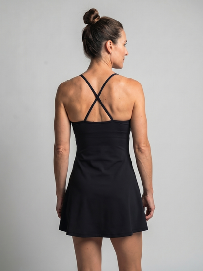 Daya | Robe de tennis évasée à bretelles spaghetti