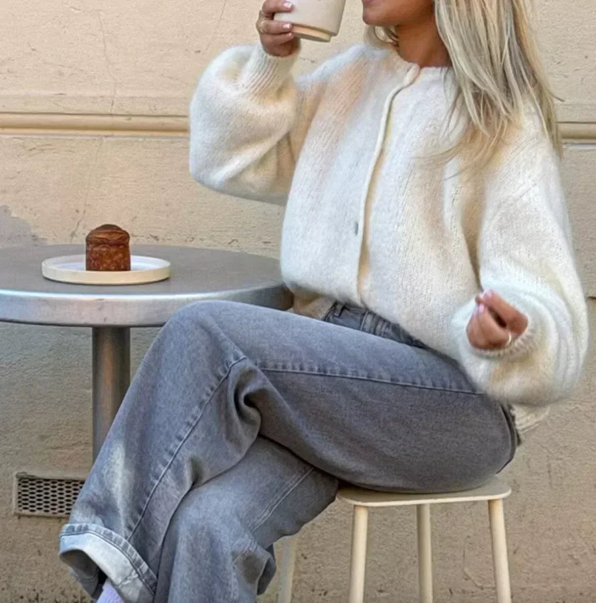 Yasmina | Cardigan Femme Doux et Élégant, Maille Confortable Boutonnée pour l’Hiver