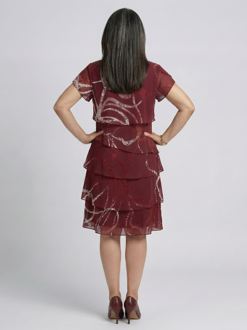 Alani | Robe Abstraite Composée Longueur Genou