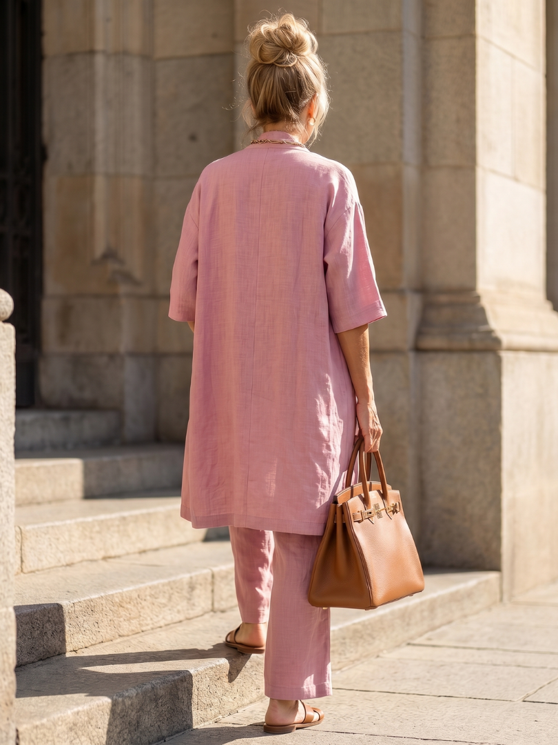 Yael | Ensemble de Haut et Pantalon Détendu en Trois Pièces