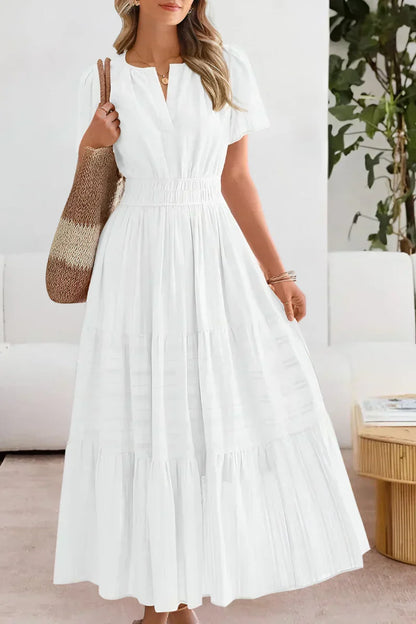 Emma | Robe maxi avec taille froncée