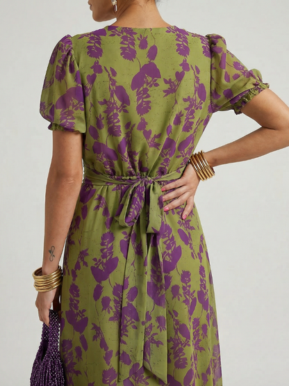 Virel | Robe Midi Florale Décontractée