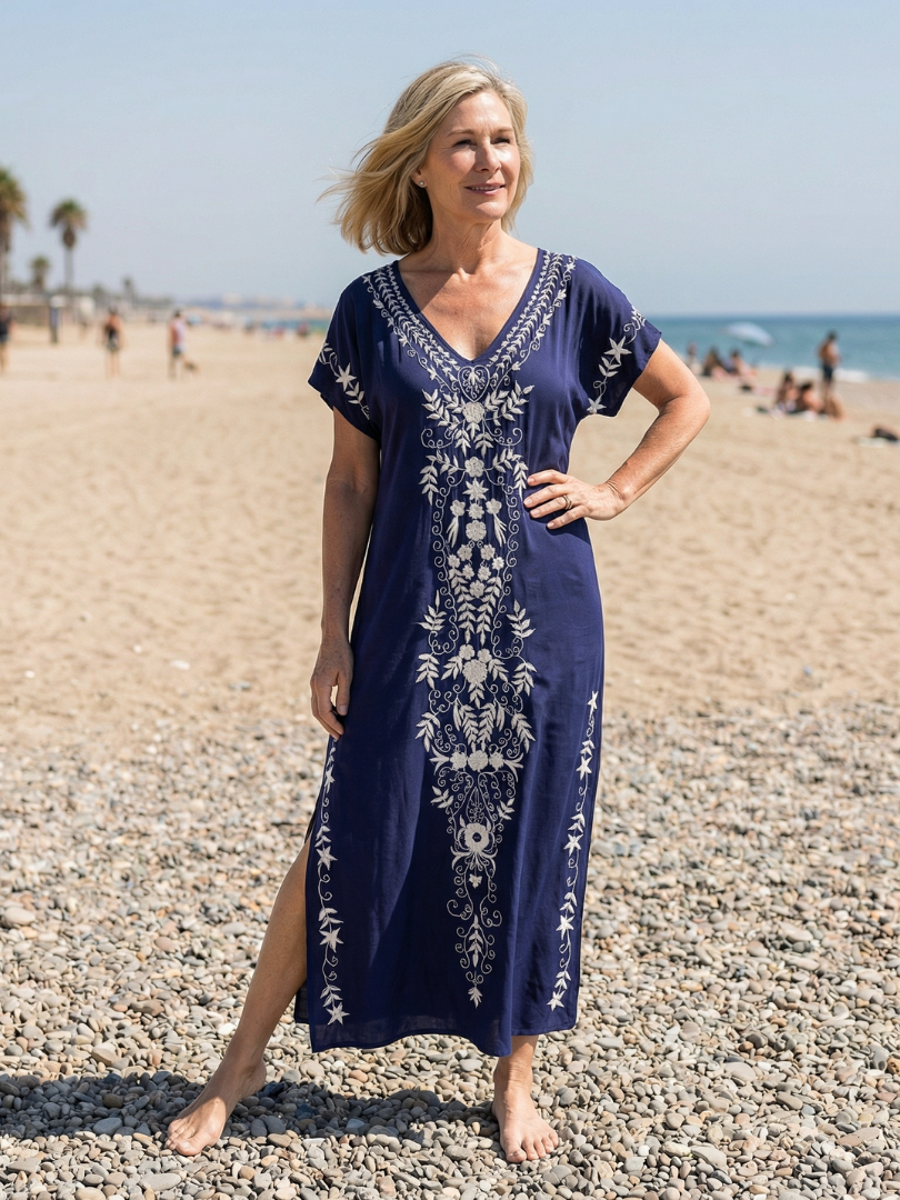 Elyra | Robe Midi Drapée Légère