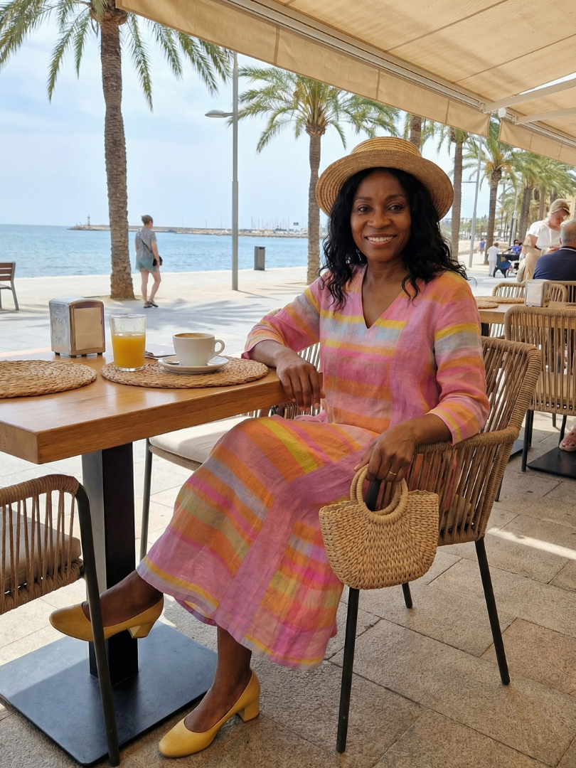 Tessa | Robe Midi Rayée Facile