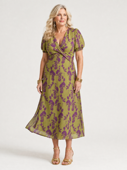 Virel | Robe Midi Florale Décontractée
