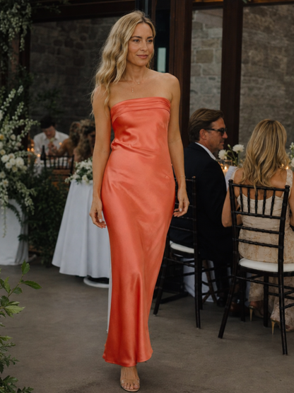 Smoge | Robe Midi Ajustée Sans Bretelles