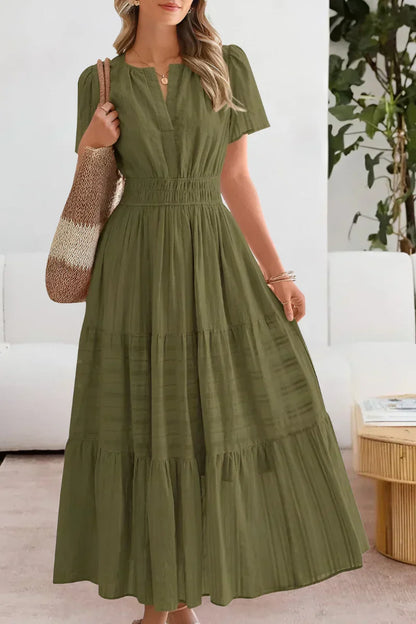 Emma | Robe maxi avec taille froncée