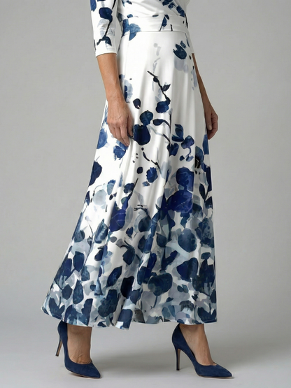 Celine | Robe Midi Croisée à Col Wrap