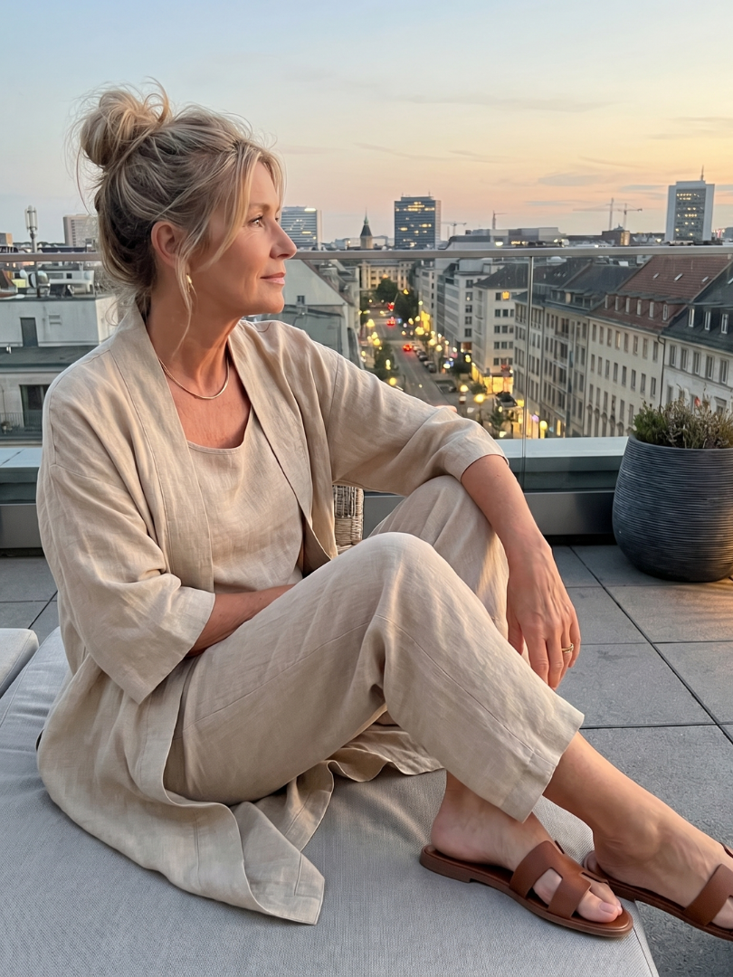 Yael | Ensemble de Haut et Pantalon Détendu en Trois Pièces