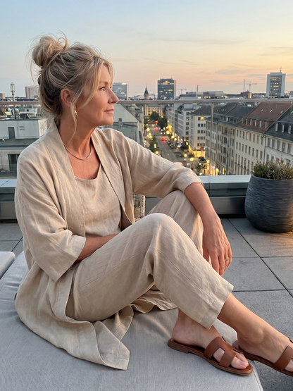 Yael | Ensemble de Haut et Pantalon Détendu en Trois Pièces