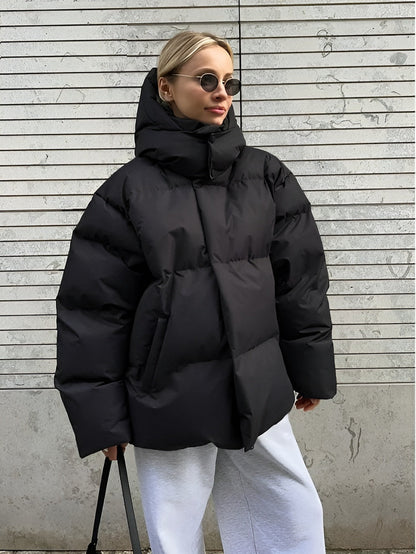 Malachie | Veste d'Hiver Épaisse et Rembourrée pour Femme avec Capuche