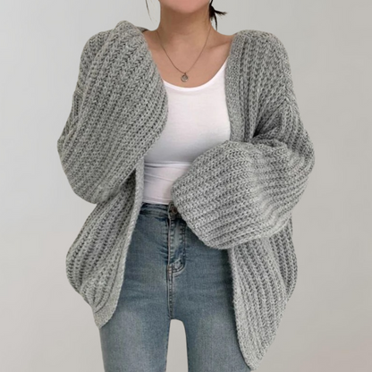 Andrée | Cardigan Femme Chunky Knit Élégant en Maille Douce