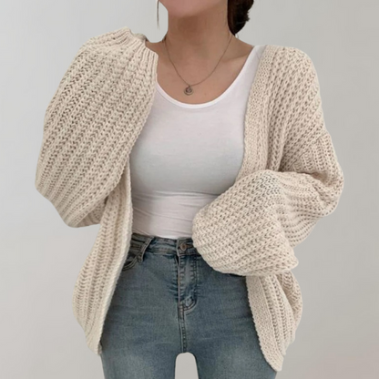 Andrée | Cardigan Femme Chunky Knit Élégant en Maille Douce