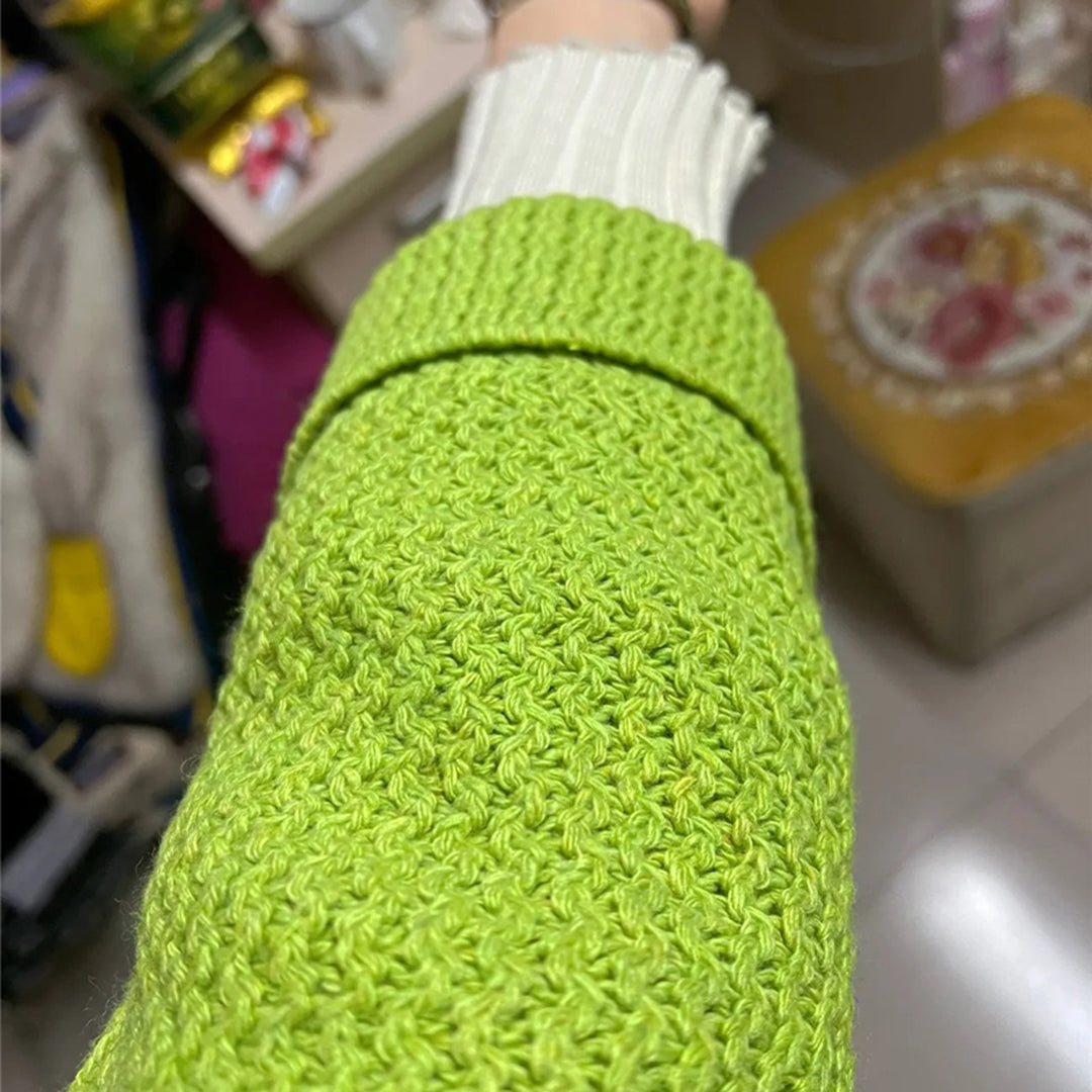 Anneliese | Cardigan long en maille texturée, manches larges, style oversize