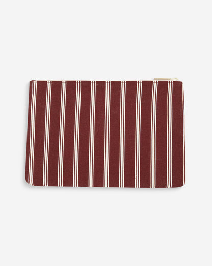 Pochette d'ordinateur en toile rayée cherry Alina