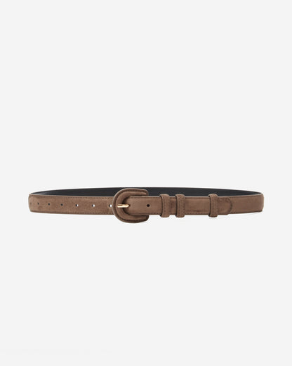 Ceinture en suédine boucle assortie taupe Scotland