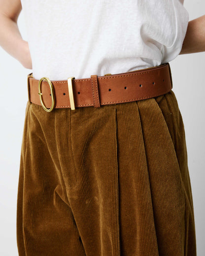 Ceinture en suédine boucle doré coffee Swinton