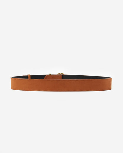 Ceinture en suédine boucle doré coffee Swinton