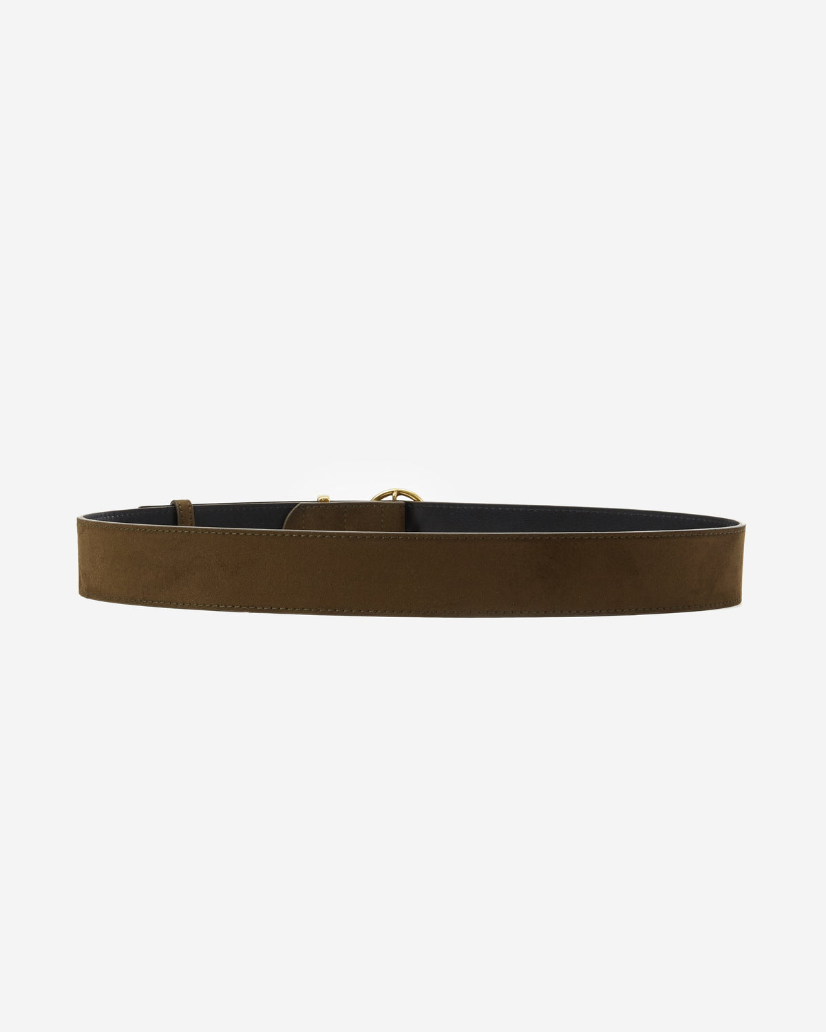 Ceinture en suédine boucle doré kaki Swinton