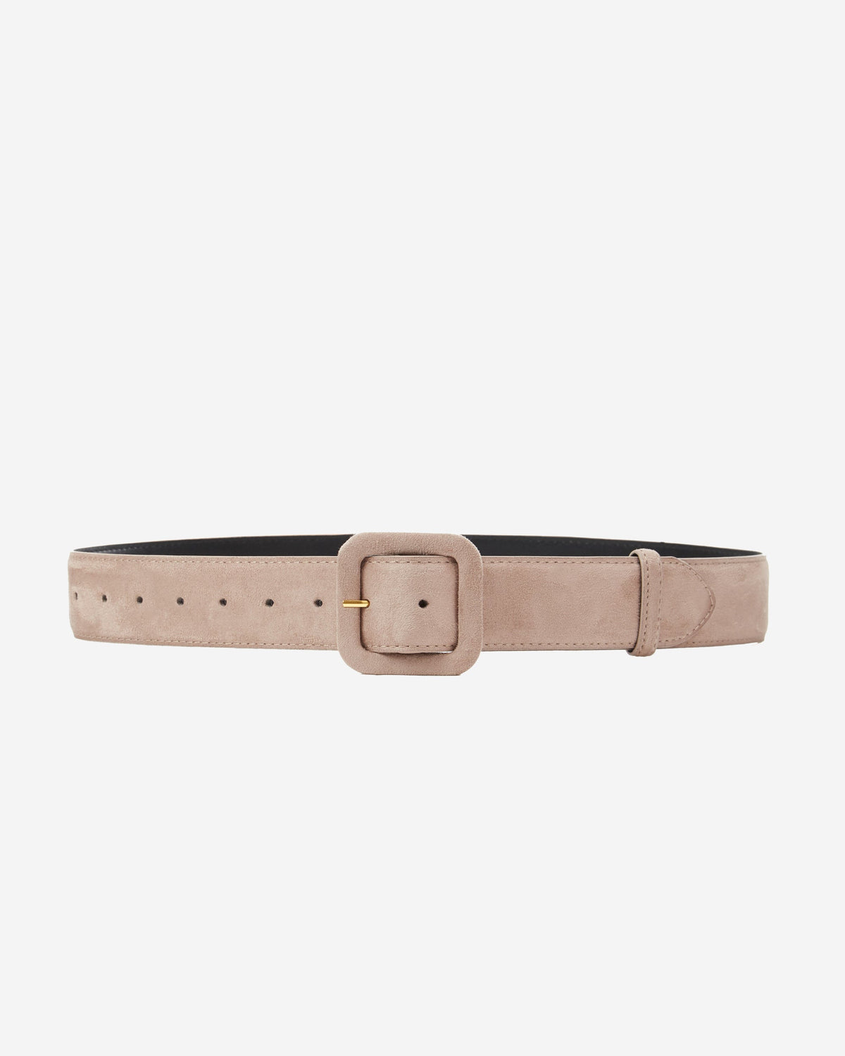 Ceinture en suédine boucle carrée assortie grege Alvaro