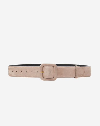 Ceinture en suédine boucle carrée assortie grege Alvaro