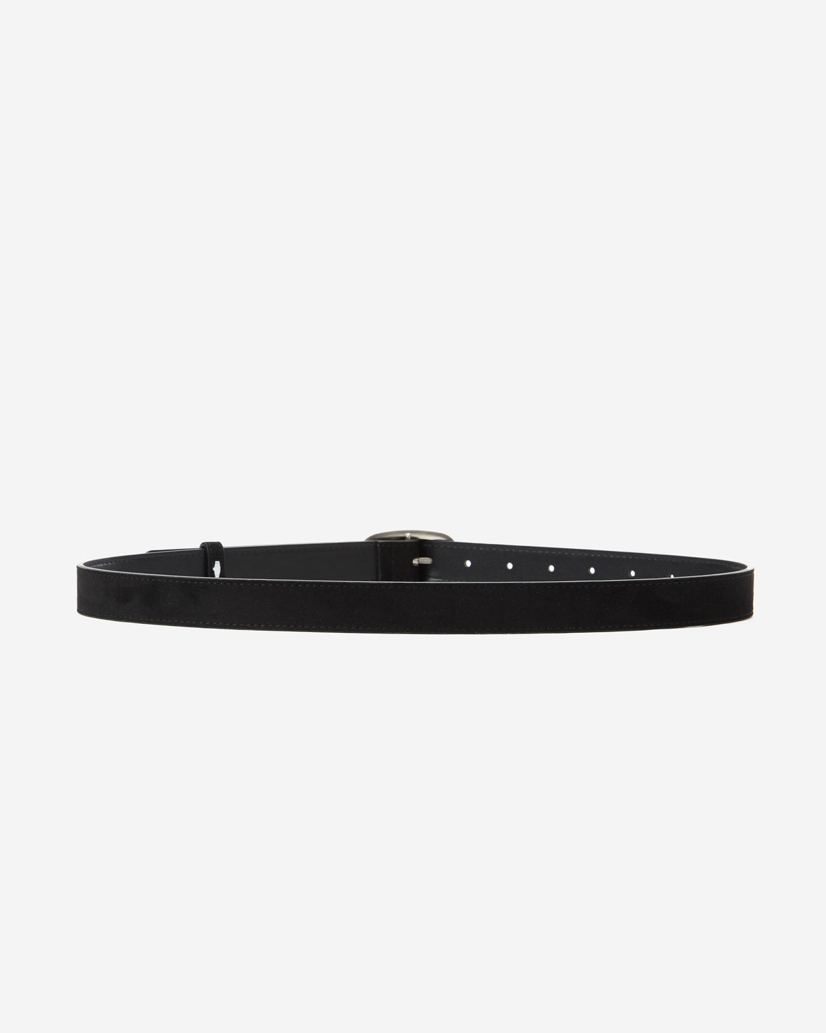 Ceinture en suédine boucle argenté noir Abbey