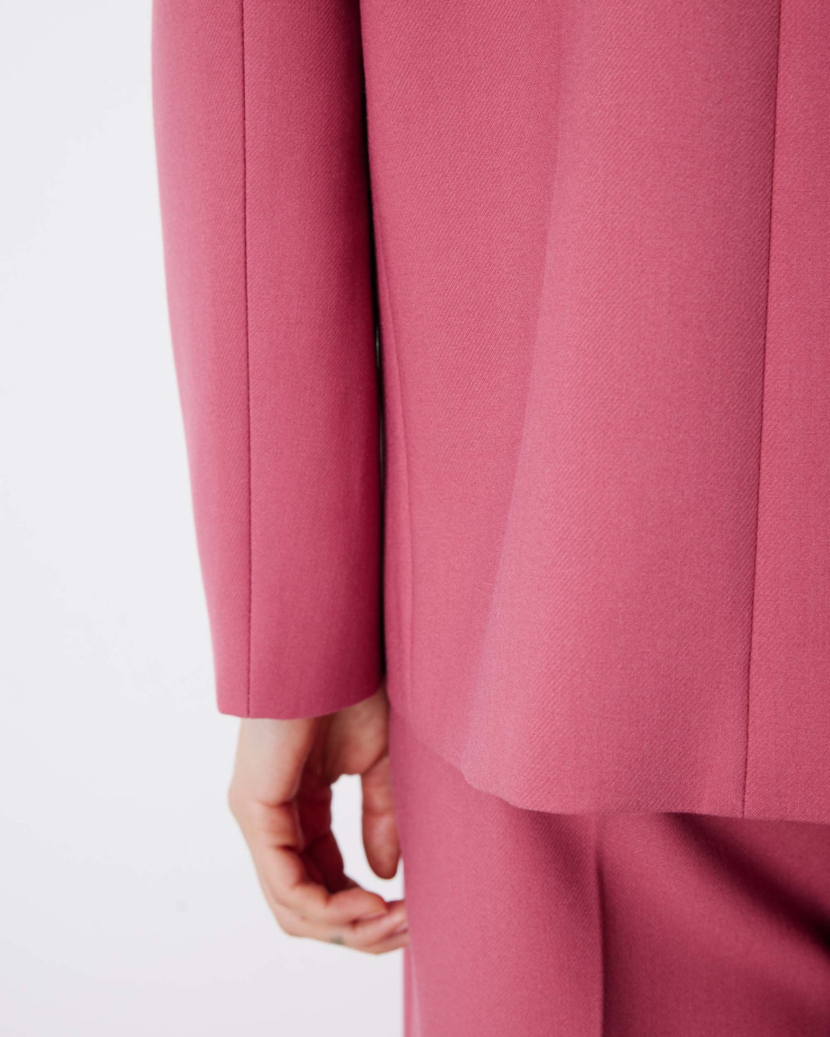 Blazer droit à boutonnage croisé blush Noix