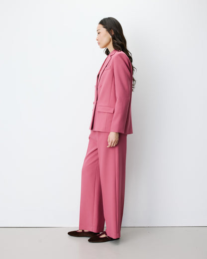 Blazer droit à boutonnage croisé blush Noix