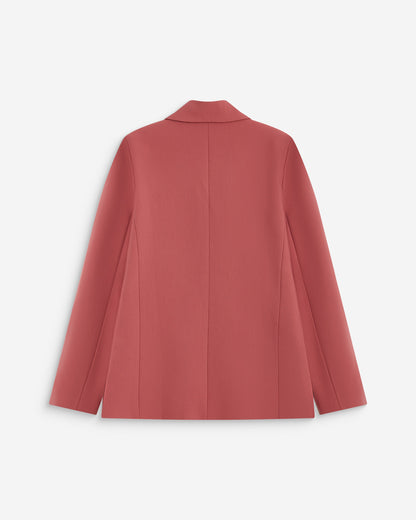 Blazer droit à boutonnage croisé blush Noix