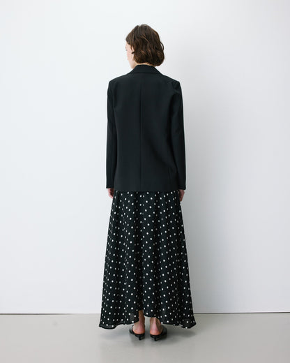 Blazer droit à boutonnage croisé noir Noix