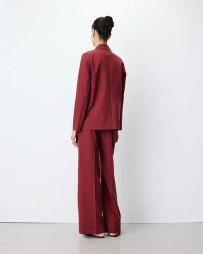 Blazer droit à boutonnage croisé terracotta Noix