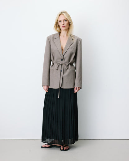 Blazer droit rayé cintré à la taille rayure Acario