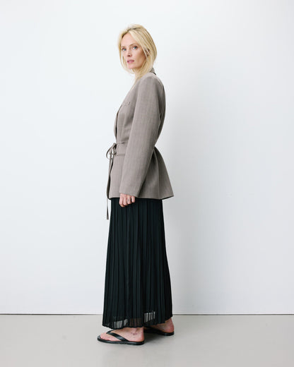 Blazer droit rayé cintré à la taille rayure Acario