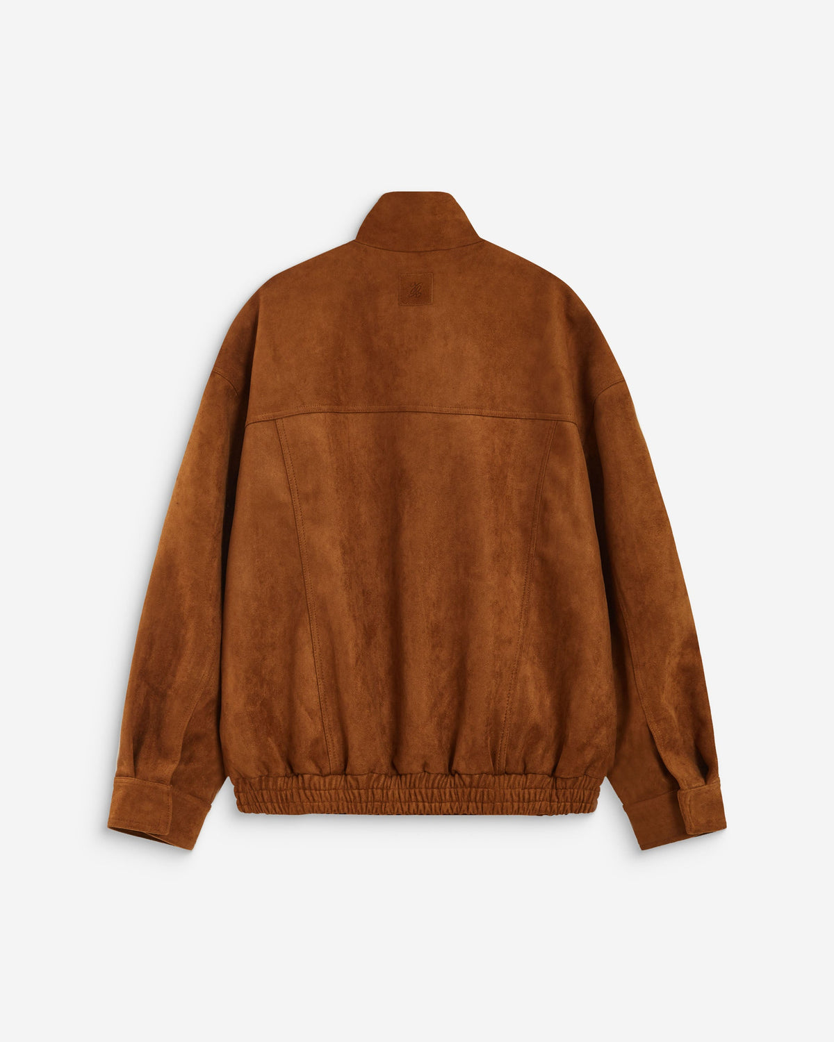Veste oversize suédine col montant camel Arielle
