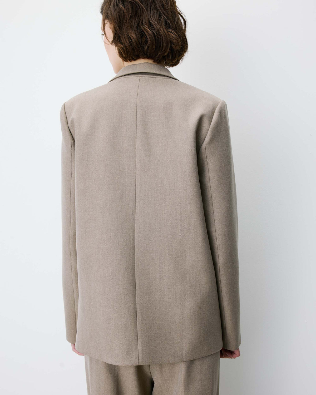 Blazer droit simple boutonnage à poches beige Alarick