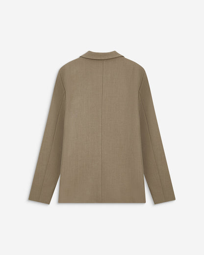 Blazer droit simple boutonnage à poches beige Alarick