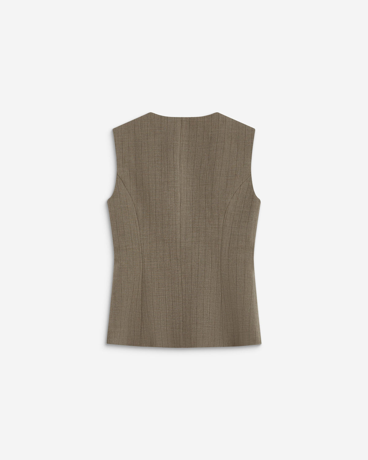 Gilet tailleur rayé col rond boutonné rayure Aristide