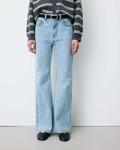 Jean flare délavé taille mi haute skyblue Joseph