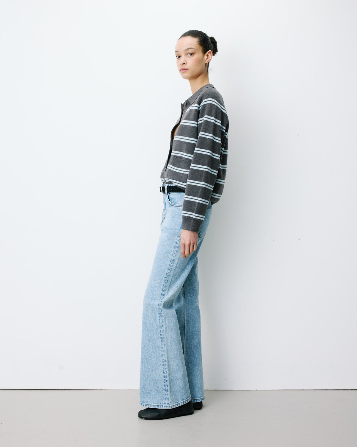 Jean flare délavé taille mi haute skyblue Joseph